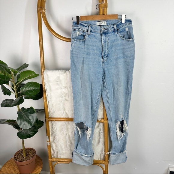 Abercrombie and Fitch The 90s Straight Ultra High Rise sz 6 Long - Picture 2 of 3